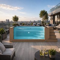 Piscine en fibre de verre haute résistance pour projets publics et commerciaux
