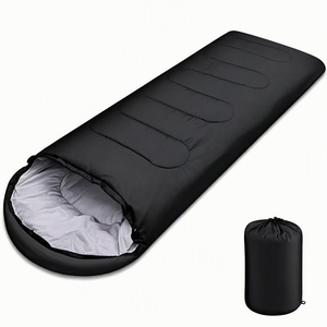 Sac de couchage de camping transfrontalier de type enveloppe ; Rembourrage en polycoton épaissi, portable et facile à ranger ; Toutes saisons, extérieur - Product Image 1