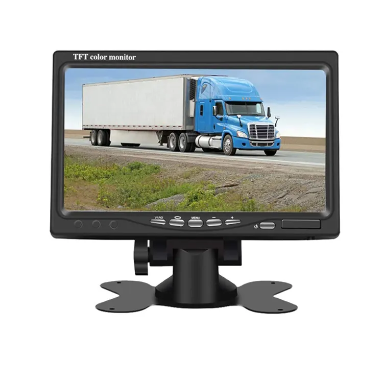 Actory-Pantalla de DC12V-24V TT LCscreen Screen 7 "para coche, monitor con cabezal supported Camera supported cámara de visión trasera para autobús y camión