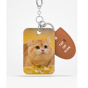 Étiquette d'identification intelligente pour animaux <span class=keywords><strong>de</strong></span> compagnie avec QR et URL Anti-perte Collier pour chien NXP NFC - Product Image 2