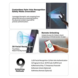 Cerradura Digital Vertexis con Escaneo Facial 3D, <span class=keywords><strong>WiFi</strong></span> Tuya, Aleación de Aluminio, Desbloqueo con <span class=keywords><strong>Contraseña</strong></span> en la Nube para Puertas Exteriores/Patio - Product Image 3