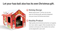 Vente en gros Emballage de cadeau avec logo personnalisé Boîte à lait Emballage en forme de maison Grattoir pour chat Maison pour chat en carton