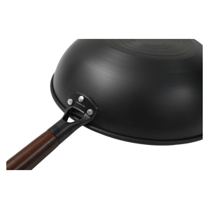 Wholesale High Quality <strong>Iron</strong> <strong>Cast</strong> Wok Cooking Cookware <strong>Cast</strong> <strong>Iron</strong> <strong>Traditional</strong> Chinese Wok Pan with Wooden Handle - Product Image 4