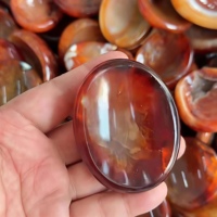 Mangkuk Agate Carnelian Alami Grosir, Ukiran Mosaik Kristal Merah, Dekorasi Rumah untuk Penyembuhan
