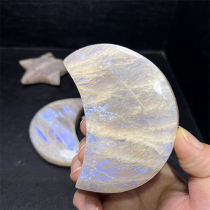 Venta al por mayor de alta calidad de piedra de <span class=keywords><strong>Luna</strong></span> Azul en forma de mano de cristal estrella <span class=keywords><strong>Luna</strong></span> de cristal para regalos - Product Image 1