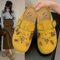 Femmes printemps/hiver/automne décontracté polyvalent pour les trous de couleur bonbon embouts à la mode laine supérieure velours doublure caoutchouc