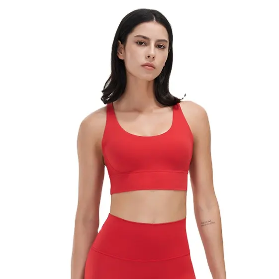 Soutien-gorge de Yoga pour femmes, 26 couleurs disponibles, bretelles croisées dans le dos, taille haute, Fitness, Sexy, Gym, sport, doux, vente en gros