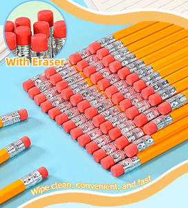 Crayons les moins chers de l'usine, personnalisés, écologiques, crayons hexagonaux en bois pour enfants, ensemble avec <span class=keywords><strong>gomme</strong></span> - Product Image 3