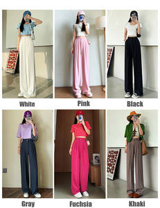 <span class=keywords><strong>Pantaloni</strong></span> da <span class=keywords><strong>donna</strong></span> di <span class=keywords><strong>alta</strong></span> qualità <span class=keywords><strong>pantaloni</strong></span> larghi con doppio bottone Casual a <span class=keywords><strong>vita</strong></span> <span class=keywords><strong>alta</strong></span> <span class=keywords><strong>pantaloni</strong></span> lunghi larghi - Product Image 2