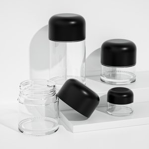 3.5g 5g 50g 70g 110g bán buôn tùy chỉnh rỗng trẻ em bằng chứng container hoa bao bì lọ thủy tinh chống trẻ em có nắp màu đen - Product Image 5