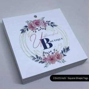 Etiquetas colgantes de papel para ropa con cordón adjunto e impresión a doble cara, diseñadas para productos de moda, kit de exhibición de etiquetas artesanales Pro - Product Image 2