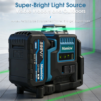 Livella Laser 3D a 12 Linee Mamidw, Livella a Raggio Verde ad Alta Precisione, Portatile, Orizzontale e Verticale, per Batteria 18V