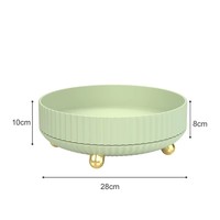Porte-présentoir de rangement rond de grande capacité Rotation à 360 degrés Lazy Susan Maquillage Parfum Organisateur Plateau