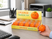 Juguetes Sensoriales Squishy de Halloween: Calabaza Naranja de Arcilla Suave, Personalizados, Lindos, Kawaii, para Aliviar el Estrés