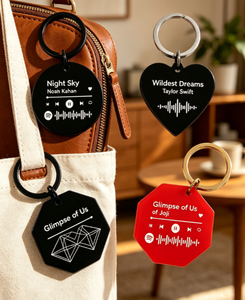 Llavero de metal personalizado al por mayor <span class=keywords><strong>con</strong></span> código musical, placa de canción, etiqueta de música <span class=keywords><strong>Spotify</strong></span>, nombre de canción y artista, ideal como regalo - Product Image 5
