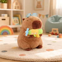 Peluche Capybara Super Douce en Coton PP, Jouet Rembourré Unisexe Fabriqué en Chine