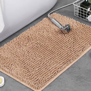 Tapis de bain en chenille personnalisé avec base antidérapante en PVC - Tapis de salle de bain super absorbant pour la douche et les toilettes - Product Image 6