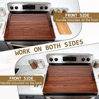 Planche à découper en bois avec poignées, couvercle de cuisinière, plateau de service décoratif en bois, couvercle d'évier de cuisine, planche à découper pour comptoir
