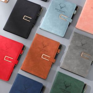 Custom A5 PU Leather Hardcover <b>Notebook</b> with Magnetic Buckle 100 Sheets Moonmoonpie Brand Custom Logo Option High Quality - Product Image 3