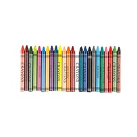Crayons solides non toxiques lavables de couleur Crayons pour enfants 24 couleurs Ensemble boîte de couleur Crayons pour dessiner