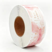 Desain Label Merek Kosmetik Kustom, Logo Stiker Vinyl PET Glossy, Cetak Label Kemasan untuk Produk Perawatan Kulit