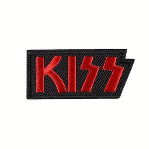 Patch brodé thermocollant style punk, rouge et noir, avec lettres anglaises, pour vêtements, casquettes, blousons universitaires et motos - Product Image 5