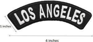 Support Customization Shape Sew on Religious Embroidery Patches <b>Labels</b> Hook Loop Los Angeles Logo Embroidered MC Patches Iron on - Product Image 2