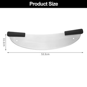 Tagliapizza a bilanciere semicircolare da 21 pollici con lama affilata, in acciaio inossidabile extra-large, antiscivolo, per uso commerciale e ristorazione - Product Image 2