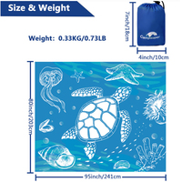 Couverture pliante multifonctionnelle portable ultralégère en polyester, imperméable, pour la randonnée en plein air, les voyages en bord de mer