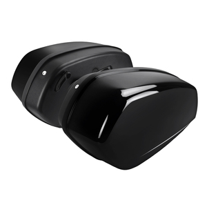 Sacoches rigides pour moto, sacoches latérales étendues, noir brillant ABS, rangement pour Harley Street Bob FXBBS Softail Standard 2018-2024 - Product Image 2
