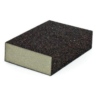 Bloc éponge abrasive Fervi rectangulaire 98 x 69 x 26 mm, grain fin 180, pour les tâches de polissage et de finition - Product Image 1