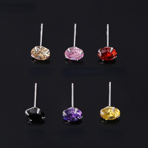 <span class=keywords><strong>Orecchini</strong></span> Minimalisti Trendy in <span class=keywords><strong>Argento</strong></span> Sterling <span class=keywords><strong>925</strong></span> con Zirconi Colorati, Gioielli alla Moda per Donne e Ragazze - Product Image 5