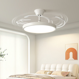 Invisible Blade Fan <b>Light</b> Led Flush Mount <b>Ceiling</b> Fan With <b>Light</b> For Bedroom Inverter Model - Product Image 1