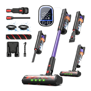 Aspirateur sans fil, aspirateur à manche rechargeable 2-en-1 avec écran LED, filtre HEPA pour le nettoyage domestique - Product Image 2