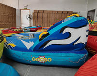 OEM, ODM Bateau gonflable tractable pour 2, 3, 4 personnes, type Crazy UFO Sofa Aqua Speed Flying Boat Ski Tube, jouet de sport nautique
