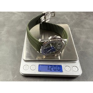 Reloj mecánico impermeable de súper calidad, 42 mm, movimiento de fábrica 330, esfera verde 5167, reloj de buceo con correa verde, 120 g - Product Image 4