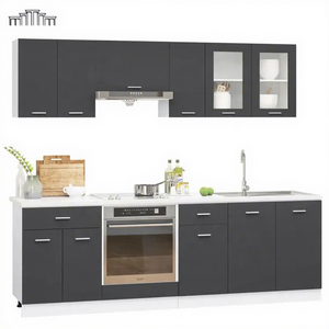 Muebles de Gabinetes de Cocina Modulares Listos para Ensamblar para Proyectos de Remodelación del Hogar con Diseño Gratuito, Gabinetes de Cocina Modernos y Económicos en Color Negro - Product Image 1