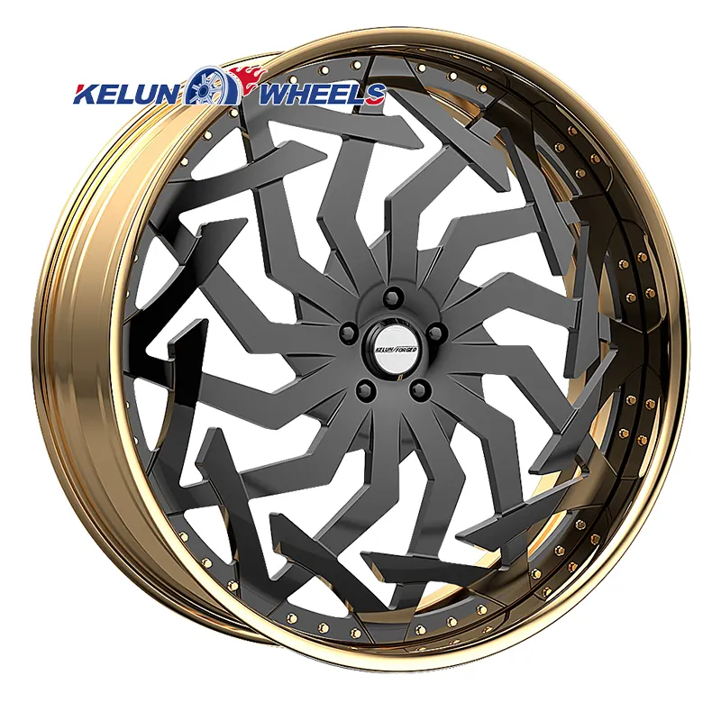 24 inch concave forged style alloy wheel rims for 2/3 piece wheel