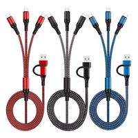 Nouveau câble de charge multi-usage 5 en 1 avec câble Type C vers C PD tressé en nylon