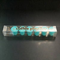 Boîtes d'emballage en PET transparentes pliables imprimées en feuille d'or pour les produits de café et de thé