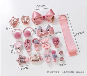 New Style Korean Fashion Cute Sweet Schöne Kinder Haarschmuck 18 Stück Haars pange Sets Gummiband Haarnadel Geschenk box - Product Image 2