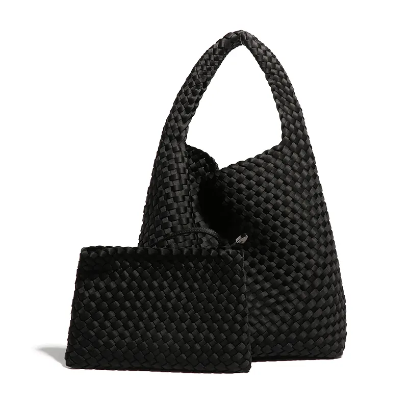 Tote Women's Bag 2023 Fashion Retro Trendy Casual Textured Underarm Bag Popular Hand Woven Handbag