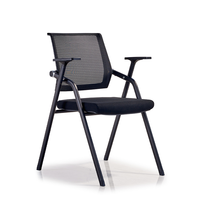 Chaise pliante de salle de formation de bureau de meubles d'école universitaire arrière en plastique d'usine avec des roues