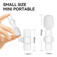 Microphone cravate sans fil Xowo K9 2.4G à réduction de bruit avec collier flexible pour enregistrement vidéo et interviews sur iPhone et Android