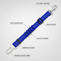 Ceinture de sécurité élastique pour chien et chat, attache universelle pour voiture, crochet pivotant à 360°, boucle de sécurité pour animaux de compagnie, réfléchissante, réglable, imperméable