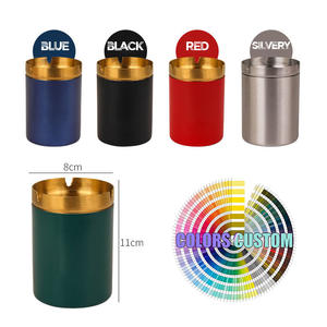 Cenicero de Coche de Acero Inoxidable Personalizado con Logotipo Láser, Cenicero de Alta Gama Resistente al Viento, Venta al por Mayor - Product Image 2