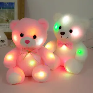 LED Teddybär 8,6 Zoll Kuscheltier Soft Light Plüsch tier Valentinstag Teddybär Bunt leuchtender Teddybär für Geburtstags geschenke