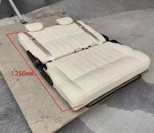 Asientos Plegables Triplicados de Cuero y PU para 3 Personas con Camas Extensibles, Anclajes para Asientos Infantiles Compatibles con <span class=keywords><strong>ISOFIX</strong></span> - Product Image 1