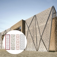 Revêtement de façade moderne en aluminium ignifuge, résistant aux intempéries et anticorrosion pour villas et hôtels (usage intérieur/extérieur)