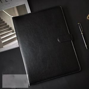 <b>A4</b> PU <b>Leather</b> Binder <b>Notebook</b> Pocket File Business Organizer Durable <b>A4</b> PE Conference Folder for School Document Storage - Product Image 2